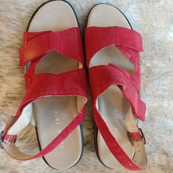 David Tate Shoes - David Tate Leather comfort sandals, wide width